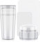 EBANKU 2 x Nail Art Stamper with Scrapers, Transparent Clear Stamper for French Smile Line Tools, Nail Art Stamping Stamper for Manicure Tools (Transparent)