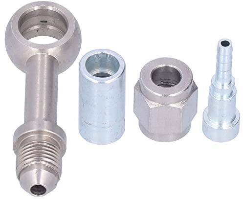 Bremsleitung Banjo Fitting, 4 Stück/Set 0° M10 Bremsölleitung Banjo Fitting Schlauchadapter Edelstahl Ersatz für Ducati Motorrad