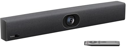 Yealink UVC40 4K 60FPS USB Video Conference Camera Teams Zoom Certified,133° Wide Angle Webcam with 8 Microphones and Speakers, Audio and Video Conferencing System for Small and Huddle Rooms