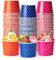 LITOPAK Eisbecher, Einwegbecher, Dessertbecher, Eisschalen für kalte oder heiße Speisen, Papier-Dessertbecher und farbige Pappbecher für Suppen, Eisbecher und Eiscreme, 237 ml, 150 Stück (Rosa,
