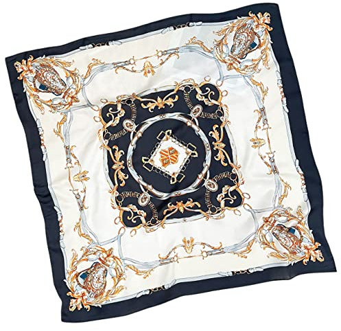 FAIRYGATE Damenschal Faux Seidenschal Seidentuch Blume Tuch Schal Bandana Halstuch Kopftuch Schals & Tücher für Damen 70 x 70 cm Bunte 96010