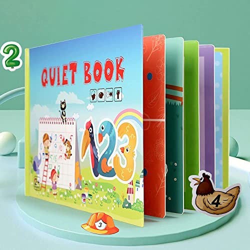 Montessori Quiet Book,Quiet Book Montessori Spielzeug,Interactive Busy Book,Ruhiges Buch Montessori for Toddlers,Educational Toy Book