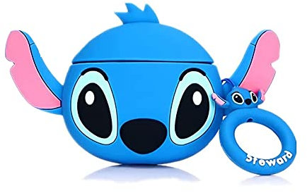 Viwind AirPods 1 2 Hülle Silikon Anime,Funny Cute 3D Cartoon Weiches Airpods 1 2 Schutzhülle und Haut Case Cover,Kabelloses Laden&Stoßfeste-Blue