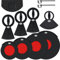 RANMING Mute Pads, Drum Set Mute Prepack, 16 Zoll, 1xBassdrum-Dämpfer und 4xBeckendämpfer (9 Stück)