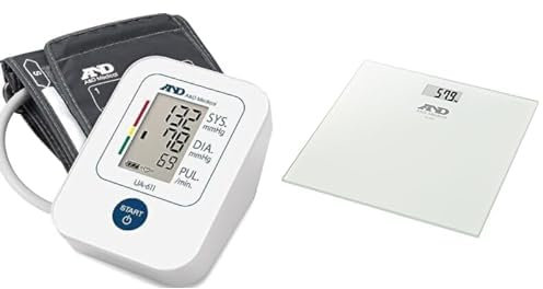 A&D Medical Blood Pressure Monitor Upper Arm Blood Pressure Machine NHS Approved UA-611 with UC-502 Digital Bathroom Scale