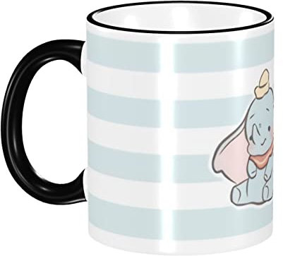 Tasse für Dumbo Kaffeetasse – große Keramik schwarz Kaffeetasse Teetasse 330ml