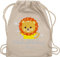 Turnbeutel Rucksack - Kita Beutel Wechselsachen Jungen - Wechselkleidung Löwe - Unisize - Naturweiß - kinderturnbeutel wechselbeutel personalisierte löwen stoffrucksack kindergartenbeutel