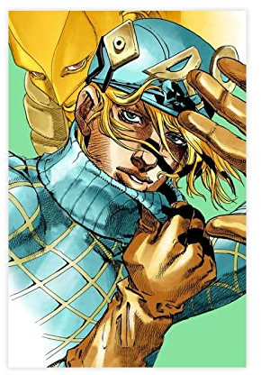 FISH DRAGATE Anime JoJo's Bizarre Adventure Poster 4 Leinwand Poster Schlafzimmer Dekor Sport Landschaft Büro Zimmer Dekor Geschenk Rahmen Stil 30 x 45 cm