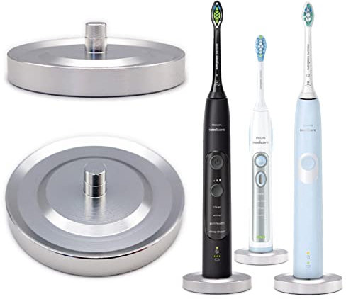 Relsy Philips/Sonicare kompatibler Elektrischer Zahnbürstenhalter, Silberne Einfach-Montage-Halterung, Freistehender Aluminium-Halter (Philips/Silber)