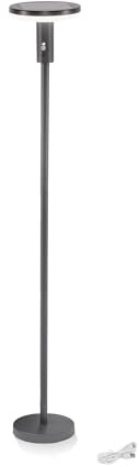 esotec Solar Stehleuchte Stehlampe Outdoor Talino, dimmbar, USB 102765 | Solar Stehleuchte Ø21x137,5cm, 3000K, 50-400lm, dimmbar, Akku wechselbar, USB-C, 2,8Wp Solarmodul, IP44, 3 Höhen einstellbar