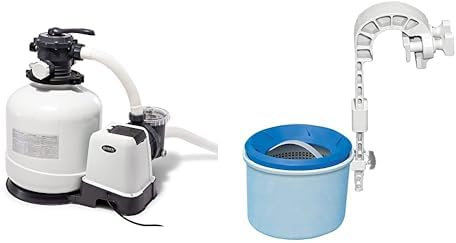 Intex - 26652FR - Filtre À Sable SX3200 10M³/H Pour Piscine Jusqu'À 65M³ & 28000 - Skimmer De Surface Deluxe Pour Autostable Ou Tubulaire