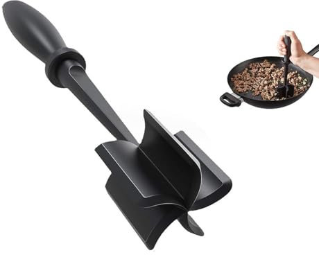 EasyULT Fleischzerkleinerer, Fleischstampfer für Hackfleisch, Hackfleisch, Hamburger Chopper, hitzebeständiger Stampfer und Zerkleinerer für Hamburgerfleisch, gemahlenen Truthahn und mehr,
