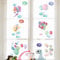 PLIGREAT 9 Blatt Bunte Luftballon-Fensteraufkleber Statische Fensteraufkleber für Kindertagesstätte Schlafzimmer Spielzimmer Klassenzimmer Fensterdekoration Haus Innenfenster DIY Dekoration