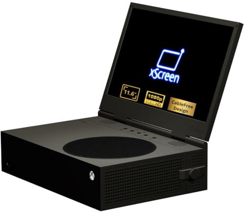 UPspec Gaming - xScreen for Xbox Series S - Carbon Black - 11.6 1080P FHD 60Hz IPS Portable Screen Attachment - Unique CABLEFREE Design