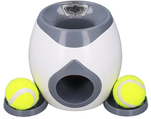 PenRux Hundeballwerfer, Nicht-elektrisch Automatischer Ballwerfer aus Kunststoff für Hunde, Interessante Interaktive Hunde-Tennisballmaschine mit 2 Tennisplätzen für das Hundetraining