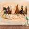 GOAOK Pferde-Tapisserie, galoppierendes Wildfarm, Tierpferd, laufende westliche Wüste auf mystischem Himmel, Landschaft, Wandbehang für Schlafzimmer, Wohnzimmer, Wohnheim, Büro, Dekoration, 152,4 x