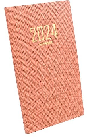 Lurrose Digitaler Kalenderplaner Wochenplaner Kalenderplaner 2024 Planer-notizbuch Täglicher Aufgabenplaner Agendaplaner Jahresplaner 2024 Planerbuch 2024 A6 Kunstleder Bücher Tragbar