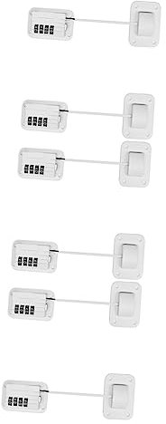 SAFIGLE 6 Juegos Cerradura De Combinación De Cuatro Ruedas Cerraduras Para Niños Para Armarios Cerrar Bloqueo De Nevera Bebé Con Candado Aleación De Zinc Cerradura Del Archivador