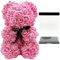 SECALIFE Rose Bear Women Gifts for Valentine's Day, Teddy Flower Bear Romantic Gifts for Wife, Mom, Girlfriend, Artificial Flower Rose Bear Anniversary Birthday Gifts for Women, Pink