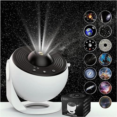 MMUNNA Jwere Galaxy Projector, 12 in 1 Night Light Galaxy Projector Starry Sky 360° Rotate Jwere,Gaming Room Home Theater Bedroom Nebula Ceiling Led Lamp.