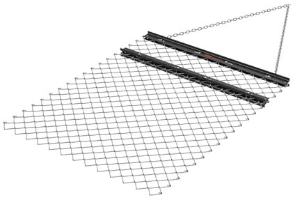 VEVOR Rastrello Livellatore per Prato Erba a Catena Trainato 1550x1235 mm, Livellatore per Terreno in Acciaio Q235 Cinghia di Trascinamento, Livellamento Paesaggistico, Preparazione Prato, Trainabile