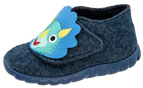 Fischer Kinder Hausschuh Jungen Stiefel mit freundlichem Drachen Flexi