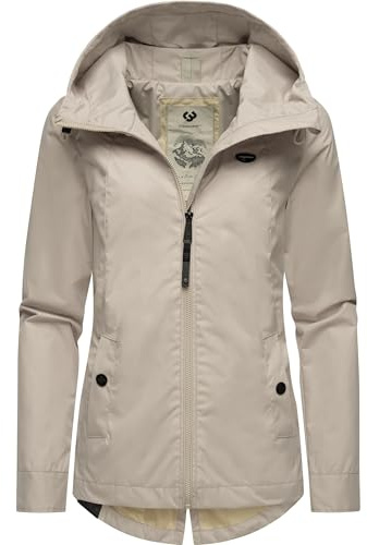 Ragwear Damen Übergangsjacke Monade Übergang wasserdicht mit großer Kapuze