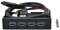 Desktop 3,5 Zoll USB 3.0 19 Pin Hub Drive Bay Front Panel für PC Computer Schwarz Schnellladung 4-Ports Adapter Metall Frontpanel Hub für PC