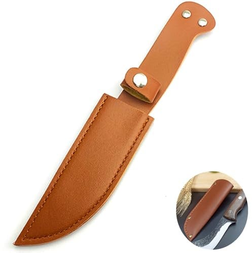 FZGLHQQ Leather Knife Cover Knife Sheath Belt Loop Knife Sheaths PU Leather Safety Knife Pouch Holder for Outdoors Camping Fishing