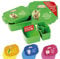 AWAVE Die Schule der Magischen Tiere Brotdose Kinder mit Fächern rPET Grün Henrietta Snackbox 1 L mit Deckel und 4 Fächer Unterteilung, Auslaufsicher, Pausenbox für Schule Kindergarten Picknick Reise