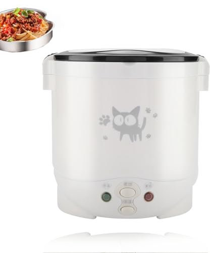 Arrocera Vaporera Electrica Arrocera Vaporera Olla Arrocera Pequeña, Olla Arrocera Multifuncional Portátil, Fiambrera Eléctrica Automática De 12 V Para Alimentos, Olla Para Viajes En Coche, Camping (W