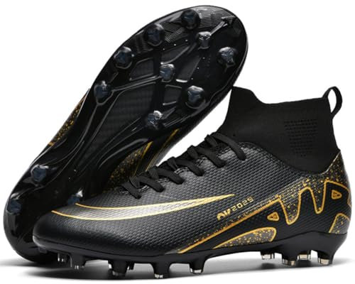 Kmrlofiy Fußballschuhe Herren Professionelle Fußballschuhe High Top Spike Cleats Fussballschuhe Outdoor Sport Athletics Herren Junge Sportschuhe Trainingsschuhe (ZQX-5, 46EU)