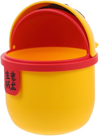 ANDRESLAD Desktop Mülleimer Mit Deckel Cartoon Drache Abfalleimer Für Schreibtisch Kreativer Tischmülleimer Für Büro Hotel Und Schlafzimmer φ