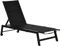 Outsunny Liegestuhl Sonnenliege aus Polyrattan, Rattanoptik, mit Rückenlehne, 5 Ebenen, Rollen, Rahmen aus Aluminium, Schwarz