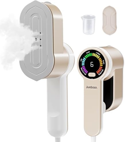 Ferro da Stiro Verticale Stiratrice Viaggio: 1200W Stiratore Verticale Portatile 5S Riscaldamento - 2 in 1 Ferro da Stiro Viaggio con Capacità 120ml - Mini Ferro Verticale a Vapore per Viaggio e Casa