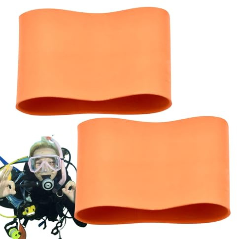 Generisch Lot de 2 manchettes de poignet pour combinaisons de plongée sèches, support de poignet en caoutchouc, ensemble de serrage multifonction, menottes étanches, sécurité pour la plongée en