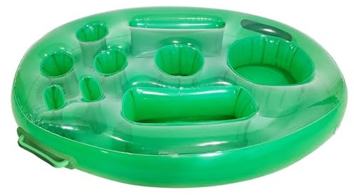 Portabicchieri galleggiante per piscina, portabicchieri gonfiabile - Portabicchieri da piscina in PVC con 8 fori per riporre bevande,Galleggianti per bevande per piscina Portabicchieri
