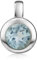 MATERIA Edelstein Halskette Blautopas Anhänger Silber 925 - blau rund facettiert KA-140-Blautopas_K141