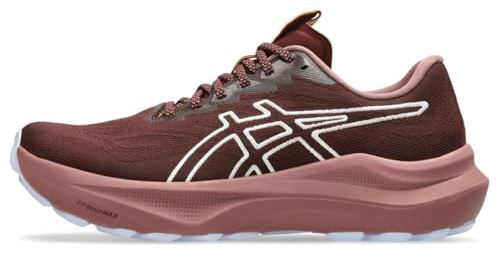 ASICS Damen GT-2000 14 Laufschuhe, Größe 43, Natur Baden/Dark RED Planet