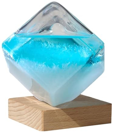 Sturmglas Wettervorhersage, Wetterglas Würfel, Sturmglas Wetterstation, Wetterglas Sturmglas Zur Wettervorhersage, Wetterstation Cube Flüssigkeitsbarometer Für Tischdekoration