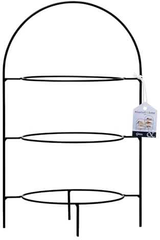 Ritzenhoff & Breker Tjäna Etagère 3-stufig, 37 cm, Servierturm für 3 Teller (18-21 cm), Gummierte Schutzkappen an den Füßen, Metall, Schwarz