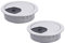 2Pcs 65mm Cable Hole Cover, ABS Desk Grommet for Wire Management, Silver - Office Computer Desk Cord Organizer