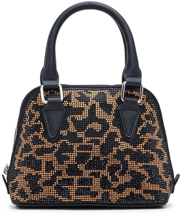 Steve Madden Damen Hope Strass Top Handle Crossbody One Size, leopard, Einheitsgröße