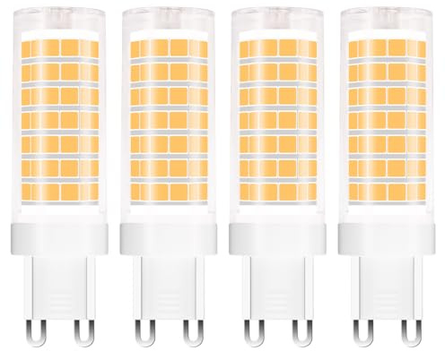 Zyrvolux G9 LED Kaltesweiß 6W 6000K, 60W Halogen Equivalent, Energiesparende G9 Lampen für Drinnen & Draußen – Flackerfrei, Ideal für Tischlampen, Wandlampen und Dekoratives Beleuchtung (4er Pack)