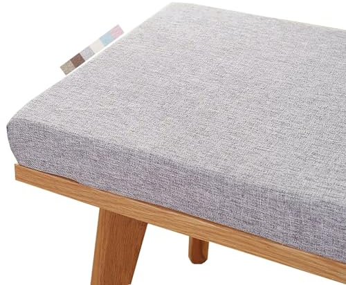 PLCIVSA Bankauflage Bankkissen Outdoor Waschbares Leinen 200cm/150cm/120cm X 40cm/35cm/30cm Sitzkissen für Gartenbank, Terrasse, Innen Fensterbank, Flurbank(Color1,80x35x3cm)