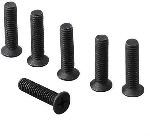 6 Stück M5/M6 Linksgewinde-Befestigungsschrauben für 1/2 Zoll und 3/8 Zoll für UNF-Bohrfutter (M6 x 25 mm)