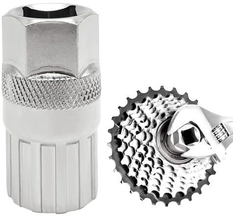 Artomnivera 1Pcs Bicycle Freewheel Remover Tool, For Shimano Cassette Removal Tool, Silver Freewheel Remover Tool for Shimano, Sunrace, Sram & DNP (1)