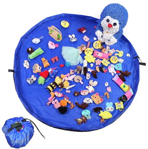 LaresDay Spielzeug Aufbewahrungssack 150cm XL | Großer Aufräumsack für Kinder Schnell & Einfach，Faltbarer Kordelzug Beutel für Spielzeug, Schnelle Reinigung, Baby Spieldecke Aufbewahrung