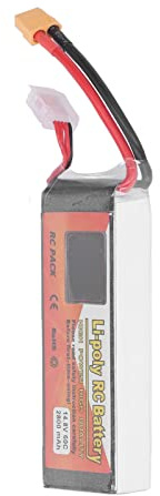 OVAQUIXI RC Lipo Batterie 14,8V 60C Entladerate 4S XT60 Stecker Anschluss 2800mAh Leistung für QAV250 H210 LS180 FPV Racing Quadcopter
