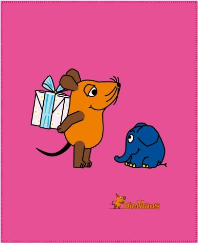 Die Maus Fleecedecke Geschenk, pink